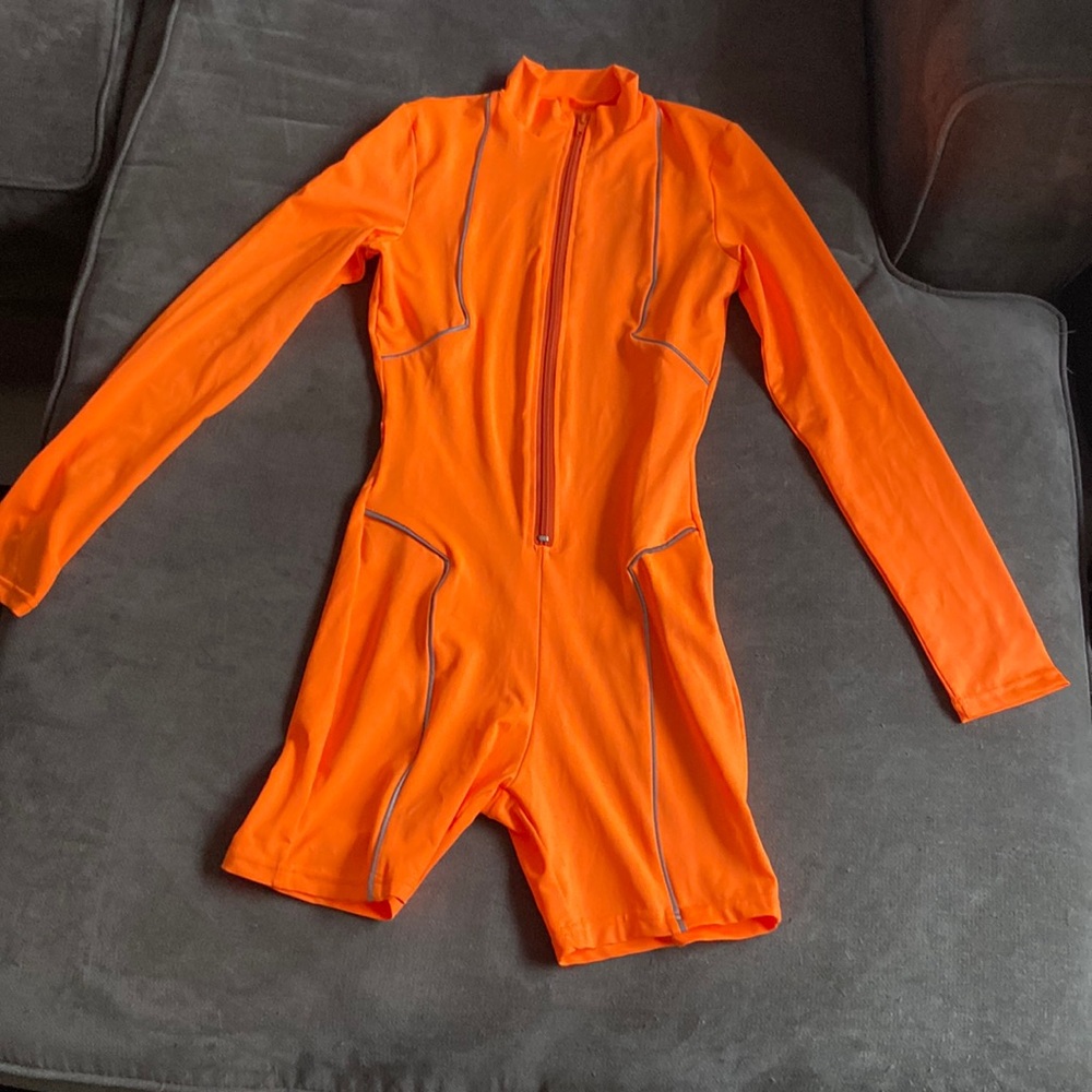 Neon Orange Romper